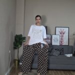 PANTALON CURVI ELASTICO LUNARES MARRON