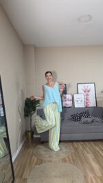 PANTALON CURVI RAYAS PASTEL - Imagen 4