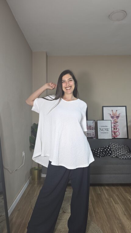 CAMISETA CURVI EVASE DRAPEADA