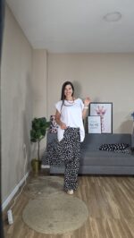 PANTALON CURVI ELASTICO MOTEADO - Imagen 5