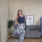 PANTALON CURVI RAYAS AZUL