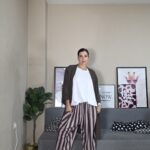PANTALON CURVI BICOLOR