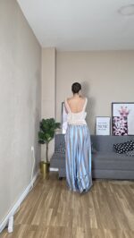 PANTALON CURVI RAYAS CELESTE - Imagen 6