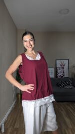 CAMISETA SEMICURVI ENCAJE - Imagen 3