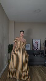 VESTIDO CURVI FRUNCIDO RAYAS - Imagen 6