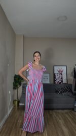 VESTIDO CURVI FRUNCIDO RAYAS - Imagen 4