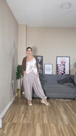 PANTALON CURVI BOMBACHO SATÉN - Imagen 11