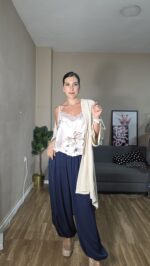 PANTALON CURVI BOMBACHO SATÉN - Imagen 8