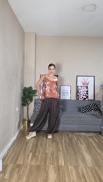 PANTALON CURVI BOMBACHO SATÉN - Imagen 2