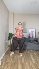 PANTALON CURVI BOMBACHO SATÉN - Imagen 3