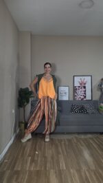 PANTALON CURVI BOMBACHO RAYAS - Imagen 2