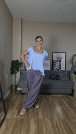 PANTALON CURVI BOMBACHO CUADROS - Imagen 3
