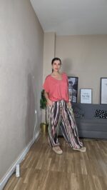 PANTALON CURVI BOMBACHO RAYAS MULTICOLOR - Imagen 15