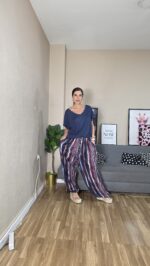 PANTALON CURVI BOMBACHO RAYAS MULTICOLOR - Imagen 14