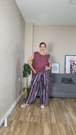 PANTALON CURVI BOMBACHO RAYAS MULTICOLOR - Imagen 12