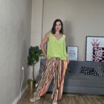 PANTALON CURVI BOMBACHO RAYAS MULTICOLOR
