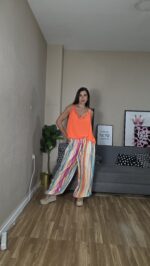 PANTALON CURVI BOMBACHO RAYAS MULTICOLOR - Imagen 7