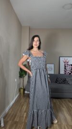 VESTIDO CURVI FRUNCIDO VICHY - Imagen 10
