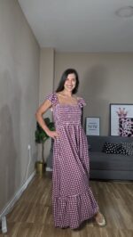 VESTIDO CURVI FRUNCIDO VICHY - Imagen 4