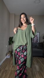 PANTALON CURVI BOMBACHO FLORES - Imagen 6