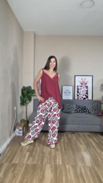 PANTALON CURVI BOMBACHO FLORES - Imagen 2