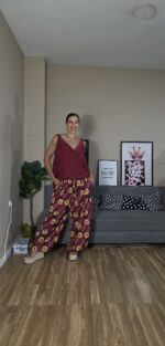 PANTALON CURVI BOMBACHO FLORES - Imagen 9