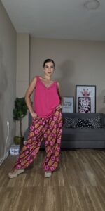 PANTALON CURVI BOMBACHO FLORES - Imagen 8