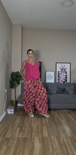 PANTALON CURVI BOMBACHO FLORES - Imagen 7