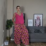 PANTALON CURVI BOMBACHO FLORES