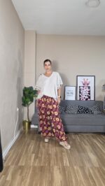 PANTALON CURVI BOMBACHO FLORES - Imagen 6