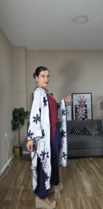QUIMONO CURVI BLANCO Y AZUL - Imagen 5