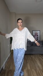 PANTALON CURVI EFECTO DENIM - Imagen 6