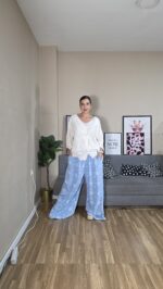 PANTALON CURVI EFECTO DENIM - Imagen 2