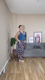 PANTALON CURVI BOMBACHO FLORES - Imagen 5