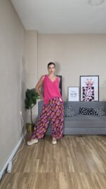 PANTALON CURVI BOMBACHO FLORES - Imagen 2