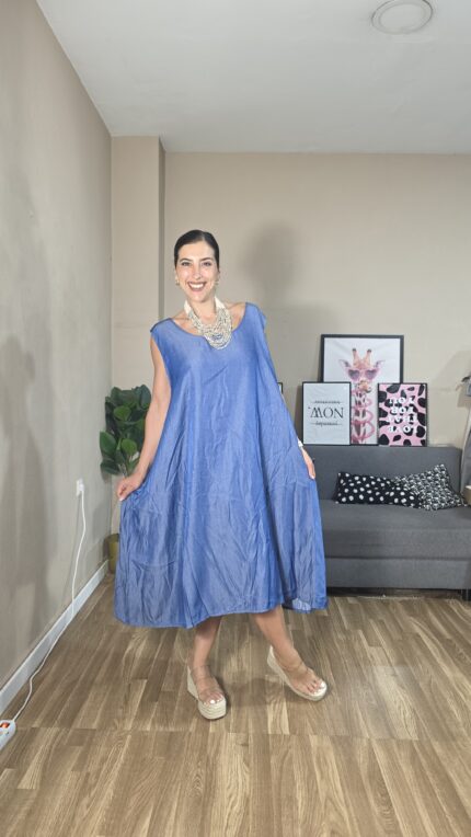 VESTIDO CURVI EFECTO DENIM