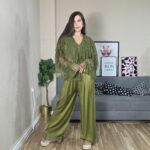 PANTALON SEMICURVI SATEN ENCAJE