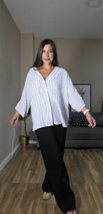 CAMISA/REBECA SEMICURVI RAYAS - Imagen 10