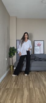 CAMISA/REBECA SEMICURVI RAYAS - Imagen 8
