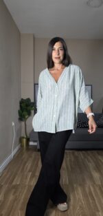 CAMISA/REBECA SEMICURVI RAYAS - Imagen 6