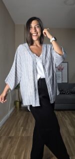 CAMISA/REBECA SEMICURVI RAYAS