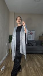 PONCHO PLATEADO