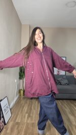 CHAQUETA CURVI CON DENIM Y GLITER