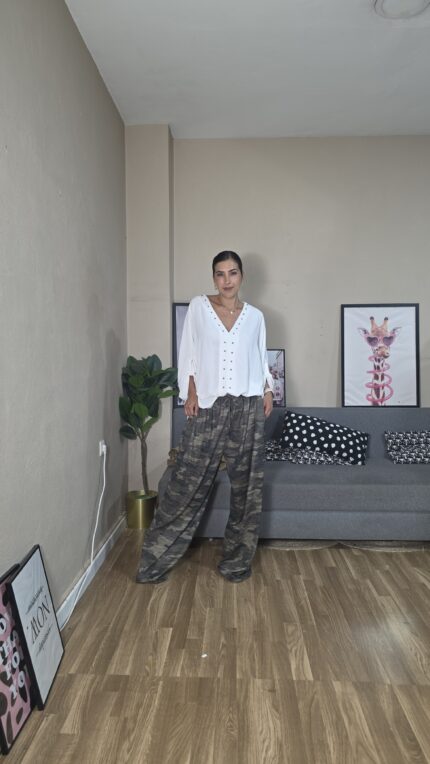PANTALON CURVI PUNTO CAMUFLAJE