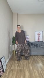 PANTALON CURVI PUNTO CAMUFLAJE - Imagen 3